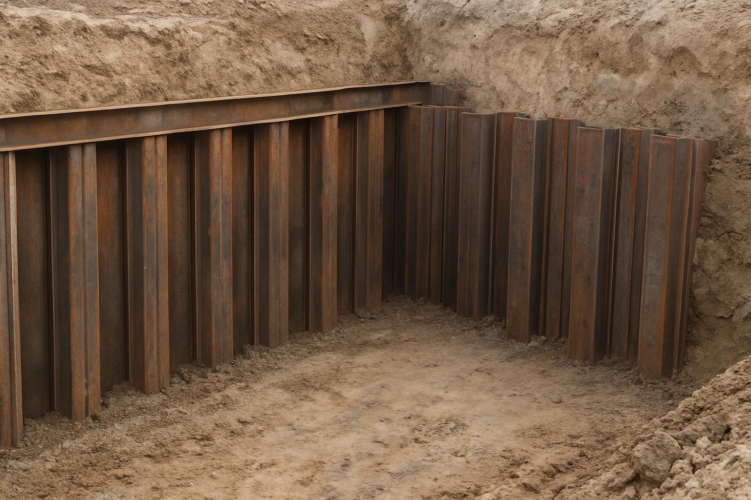 Шпунт для подвала и цоколя: защита от грунтовых вод и укрепление стенок котлована Шпунт для подвала и цоколя: защита от грунтовых вод и укрепление стенок котлованафото